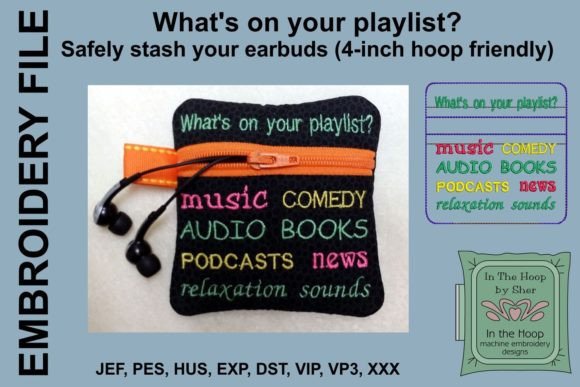 Earbud Holder Mini Zipper Bag