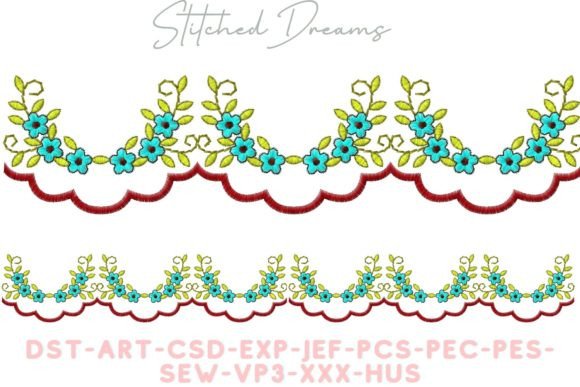 Floral Borders: Elegant Embroidery for Small Business Branding
