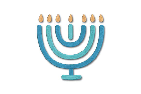Hanukkah Candles Embroidery Design