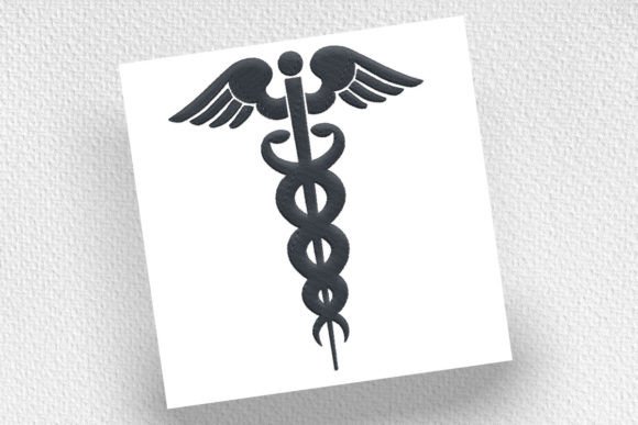 Medical Caduceus: A Seasonal Embroidery Staple