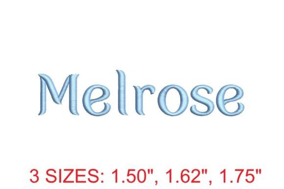 Melrose Font: Elegant Seasonal Embroidery