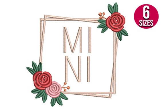 Mini with Rose Flowers: A Thoughtful Embroidery Gift Design