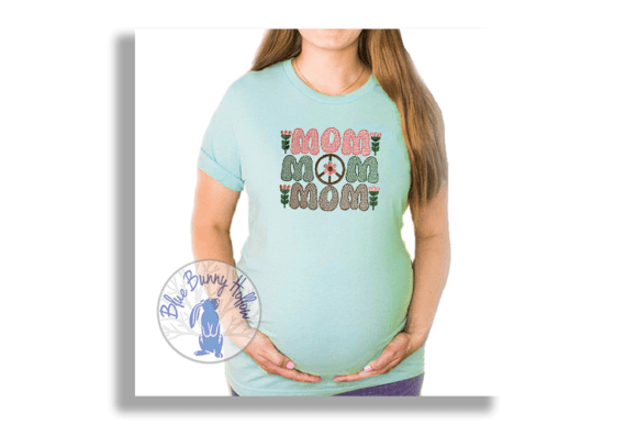 Mom Mom Mom Embroidery Design