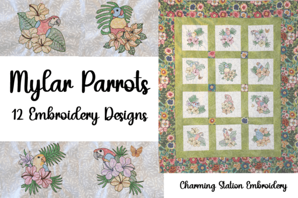 Mylar Parrots: Vibrant, Playful Embroidery for Boutique Apparel
