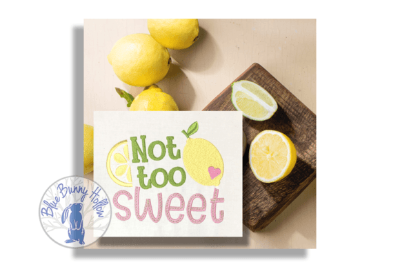 Not Too Sweet: A Zesty Lemon Embroidery Design