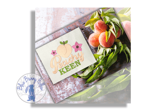 Peachy Keen: A Warm, Versatile Embroidery Design for Small Business Branding