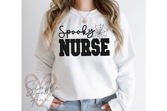Spooky Nurse Embroidery Design