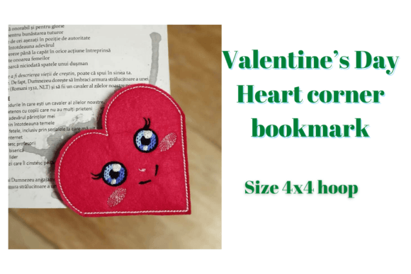 Valentine’s Day Heart Corner Bookmark